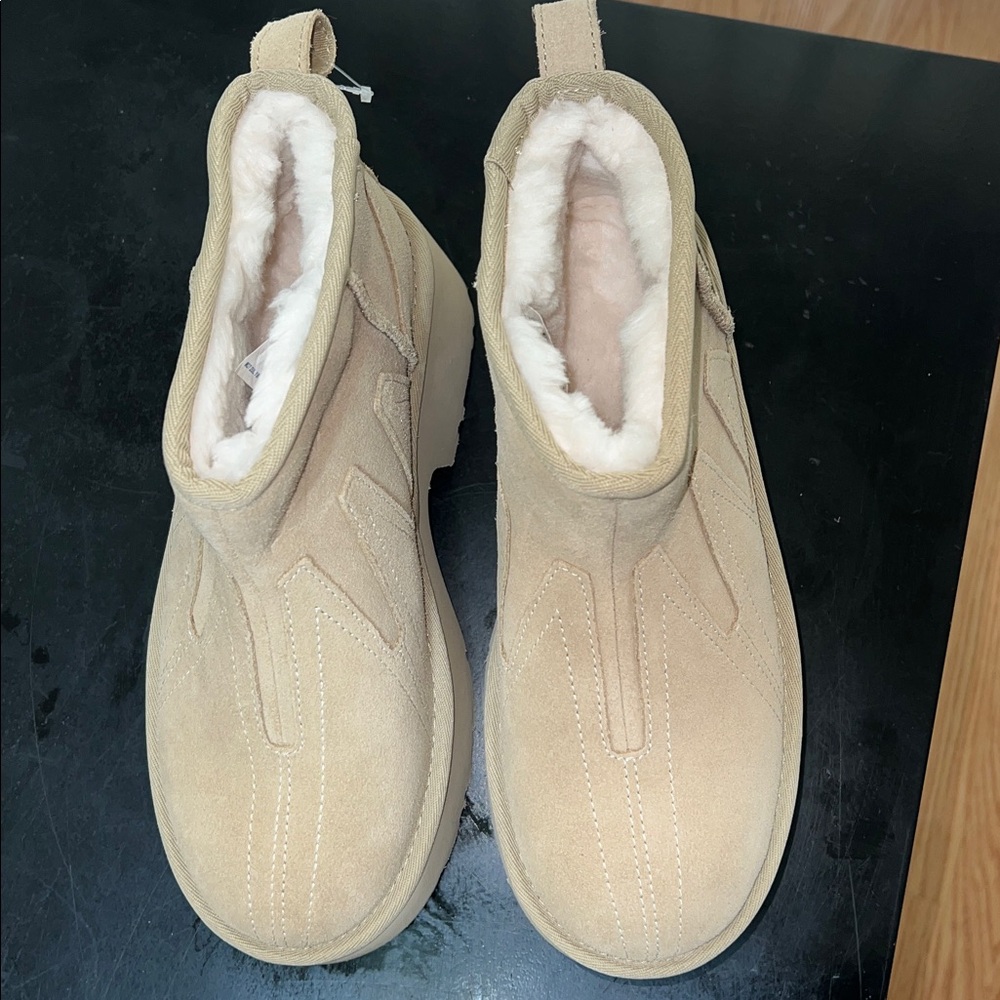 UGG Beige Platform Ankle Boots - Picture 5 of 6